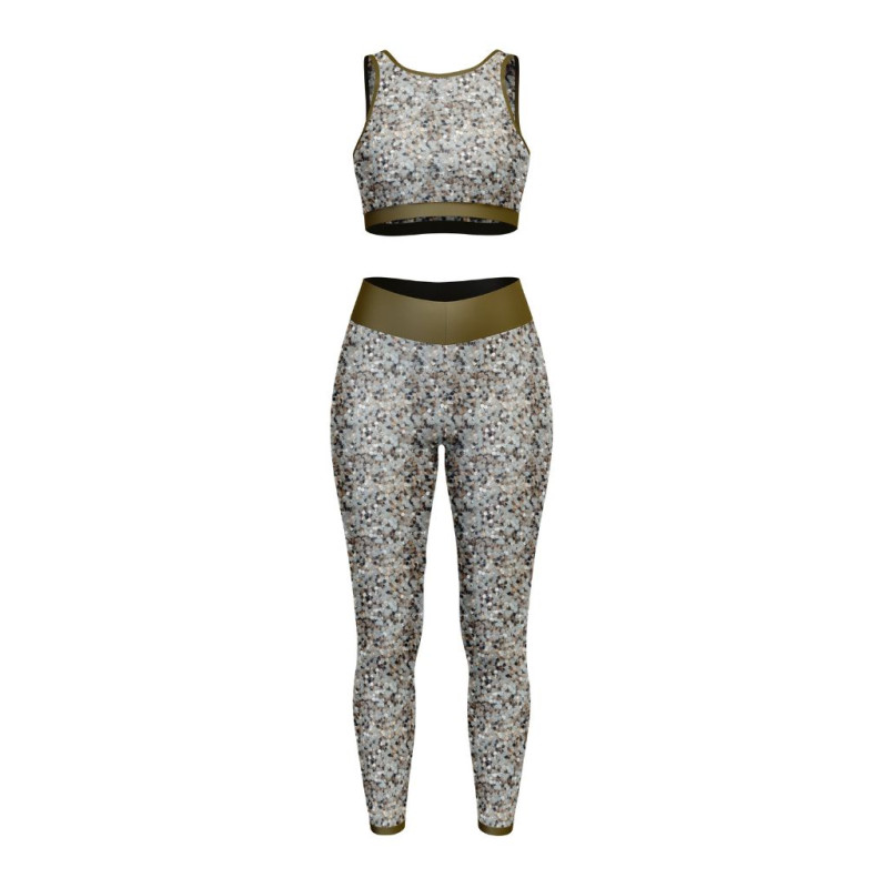 UV-schützendes Lycra SISSI Grau / Gold